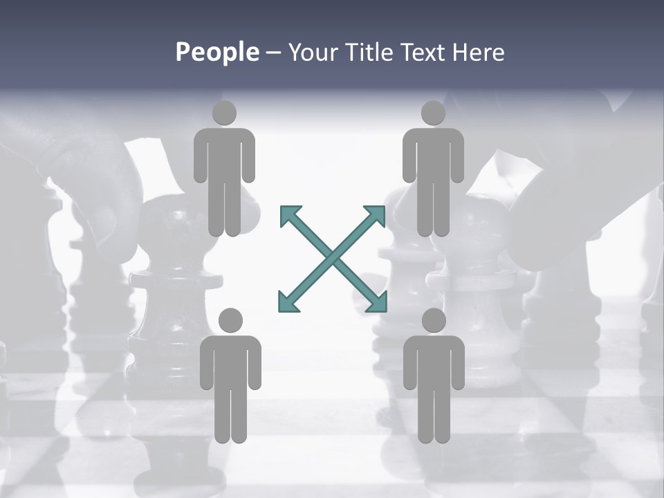 Two Players Facing Off On The Chess Board PowerPoint Template