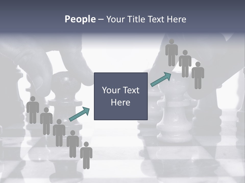 Two Players Facing Off On The Chess Board PowerPoint Template