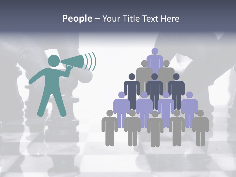 Two Players Facing Off On The Chess Board PowerPoint Template