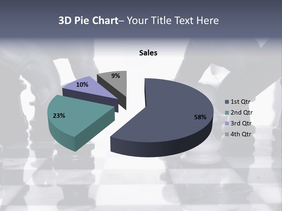 Two Players Facing Off On The Chess Board PowerPoint Template