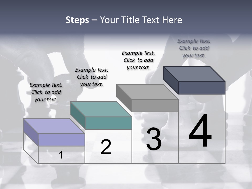 Two Players Facing Off On The Chess Board PowerPoint Template