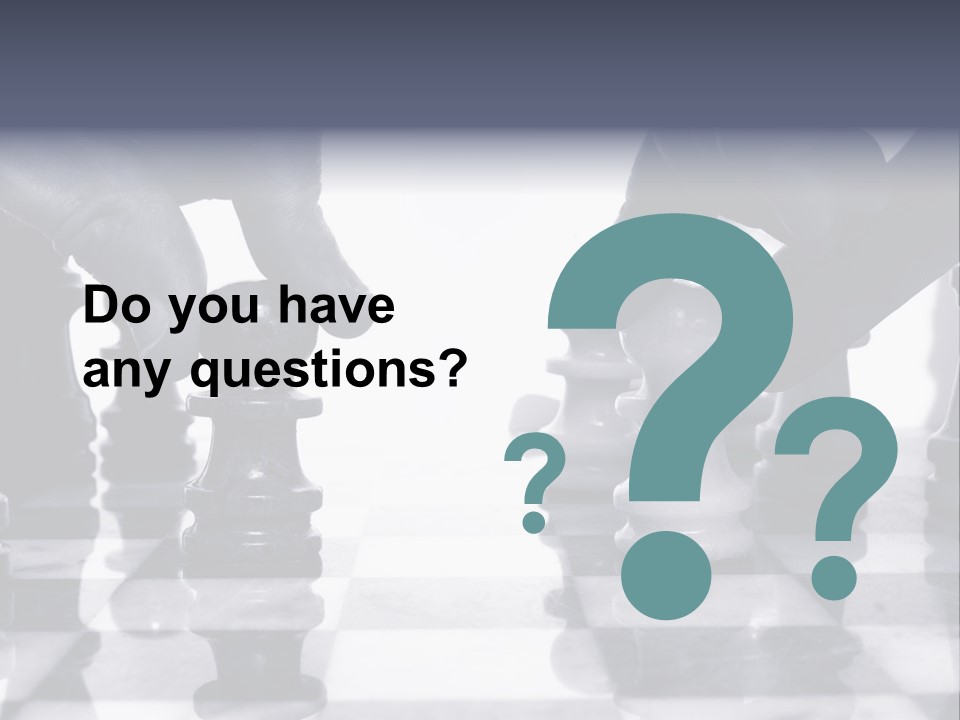 Two Players Facing Off On The Chess Board PowerPoint Template