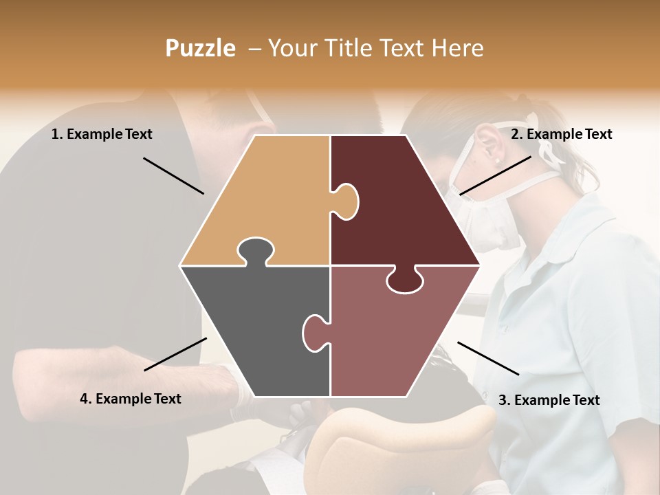Young Female Patient Takes A Dental Attendance In The Dentist's Office. PowerPoint Template