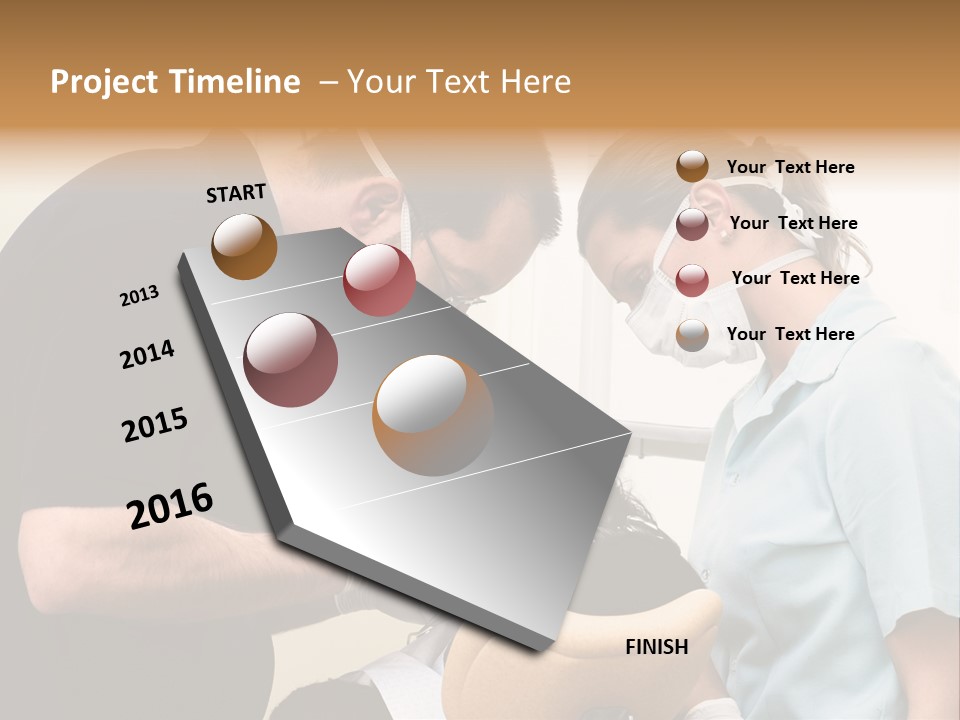 Young Female Patient Takes A Dental Attendance In The Dentist's Office. PowerPoint Template