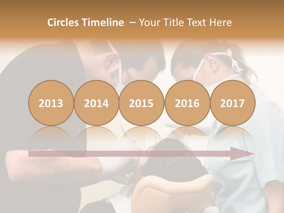 Young Female Patient Takes A Dental Attendance In The Dentist's Office. PowerPoint Template