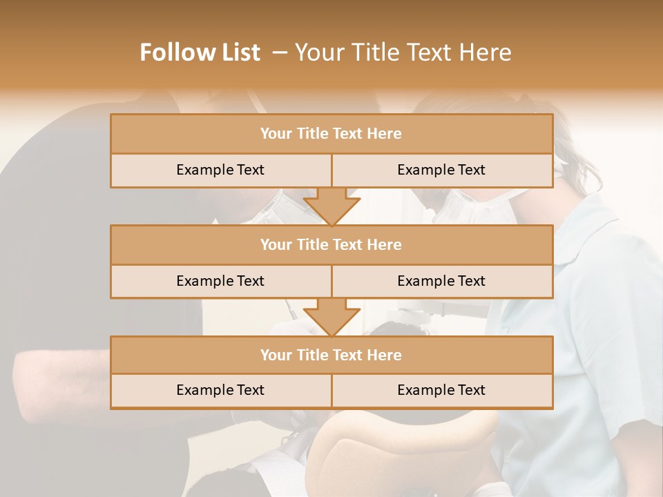 Young Female Patient Takes A Dental Attendance In The Dentist's Office. PowerPoint Template