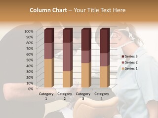 Young Female Patient Takes A Dental Attendance In The Dentist's Office. PowerPoint Template