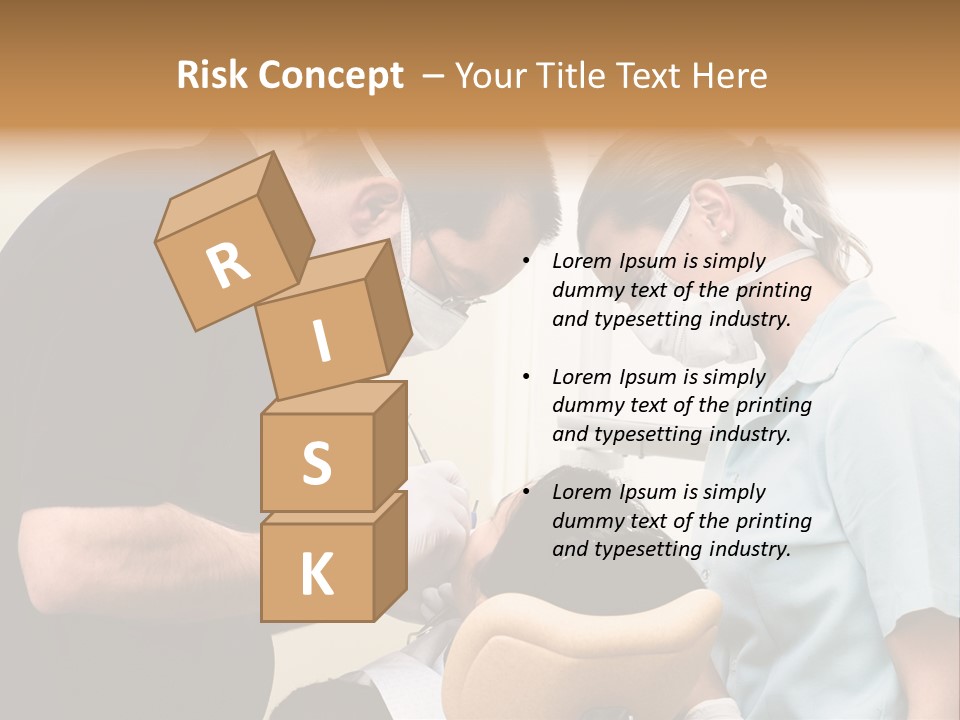 Young Female Patient Takes A Dental Attendance In The Dentist's Office. PowerPoint Template