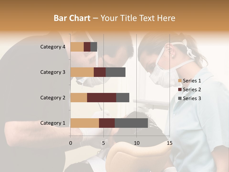 Young Female Patient Takes A Dental Attendance In The Dentist's Office. PowerPoint Template