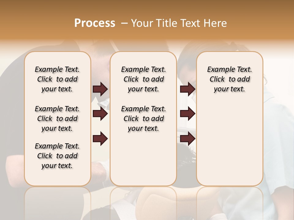 Young Female Patient Takes A Dental Attendance In The Dentist's Office. PowerPoint Template