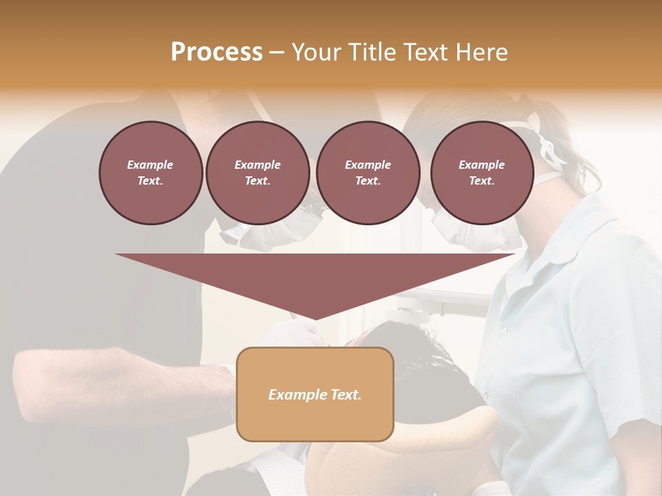 Young Female Patient Takes A Dental Attendance In The Dentist's Office. PowerPoint Template