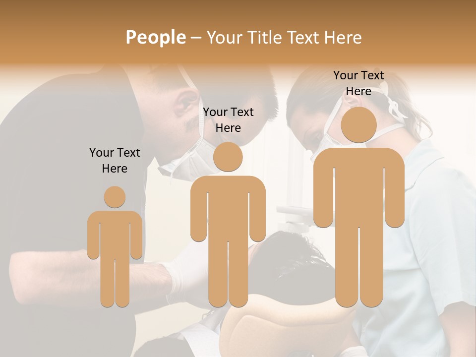 Young Female Patient Takes A Dental Attendance In The Dentist's Office. PowerPoint Template