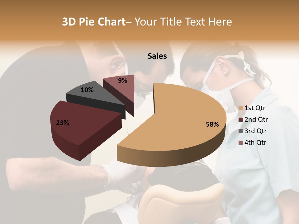 Young Female Patient Takes A Dental Attendance In The Dentist's Office. PowerPoint Template