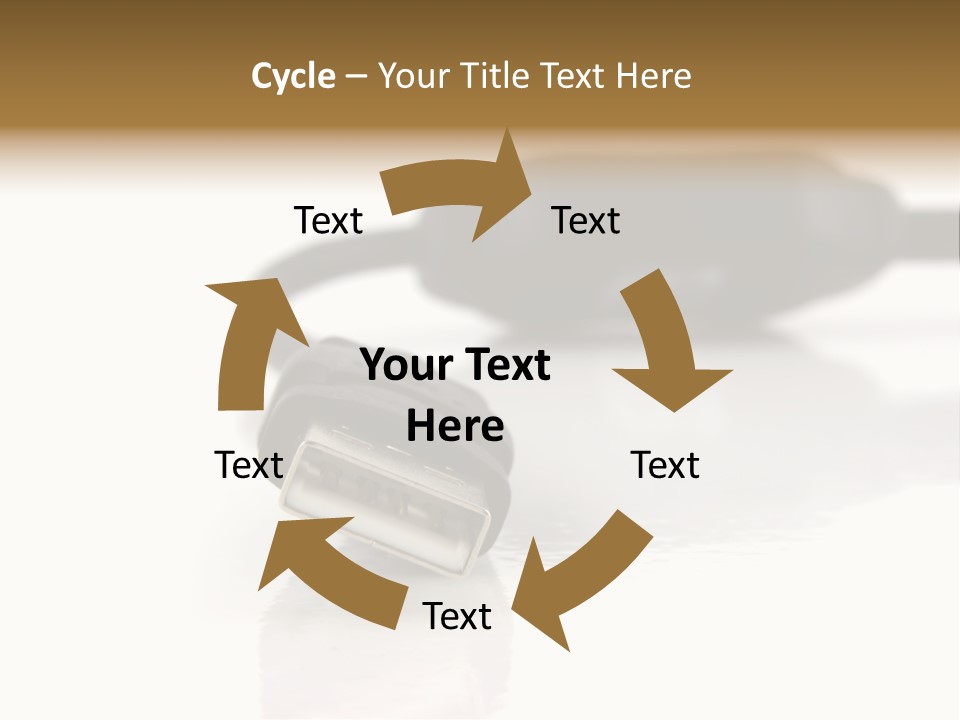 Close Up Of Computer Cables On A White Background PowerPoint Template