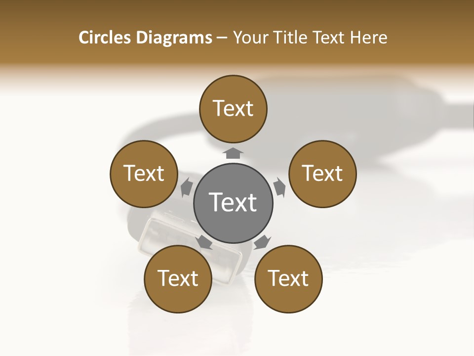 Close Up Of Computer Cables On A White Background PowerPoint Template