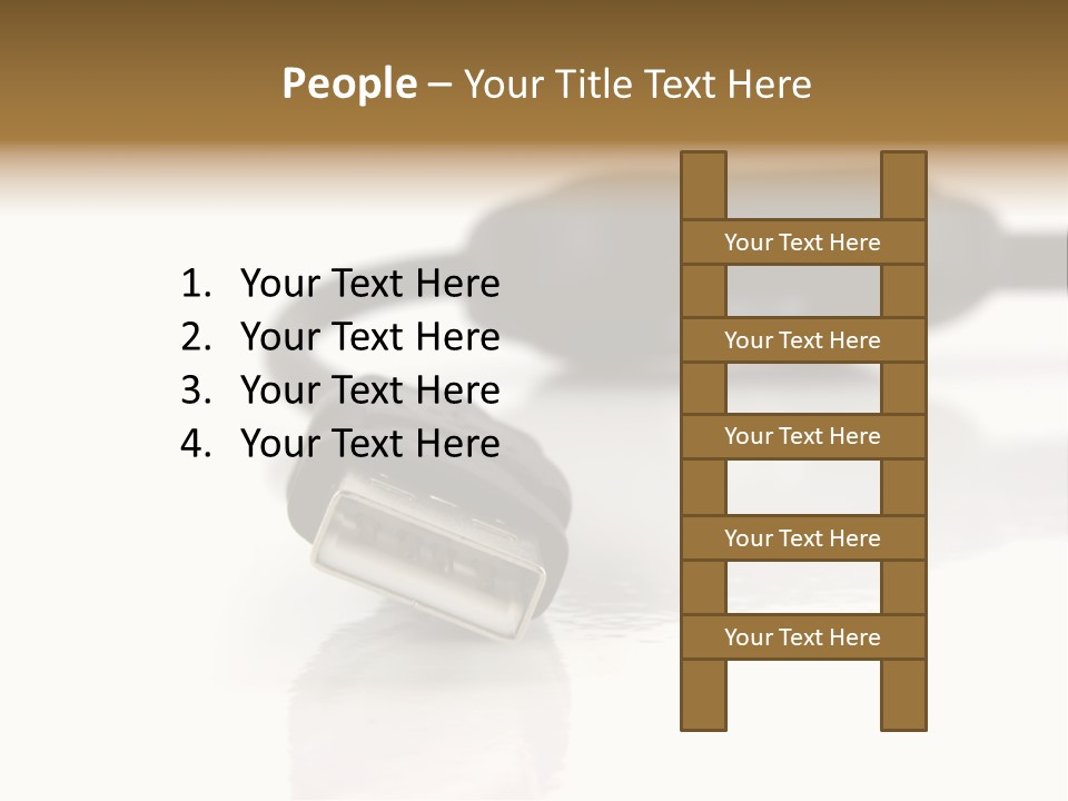 Close Up Of Computer Cables On A White Background PowerPoint Template