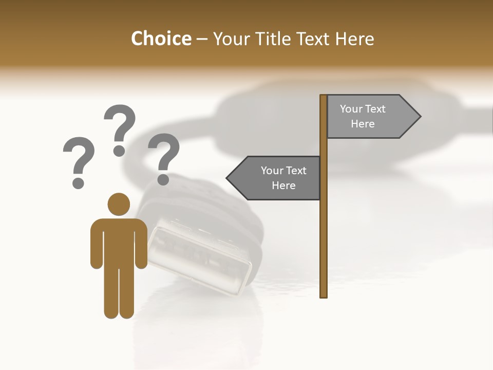 Close Up Of Computer Cables On A White Background PowerPoint Template