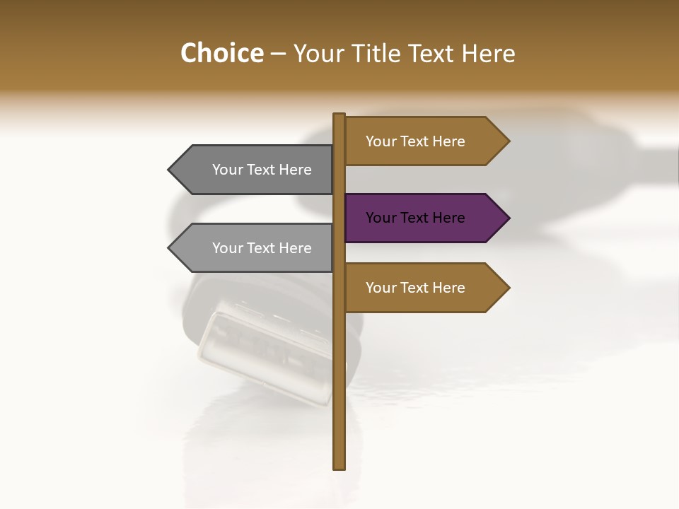 Close Up Of Computer Cables On A White Background PowerPoint Template