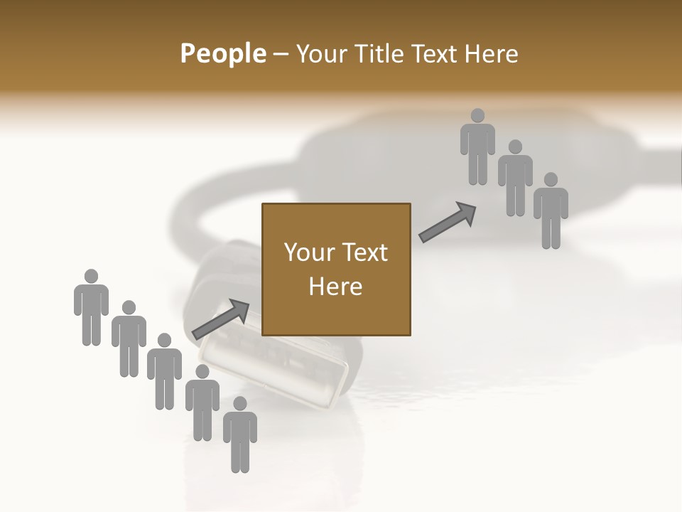 Close Up Of Computer Cables On A White Background PowerPoint Template