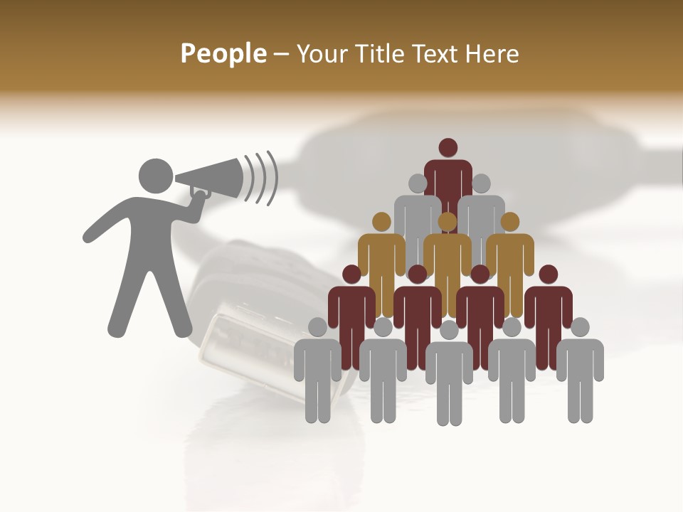 Close Up Of Computer Cables On A White Background PowerPoint Template