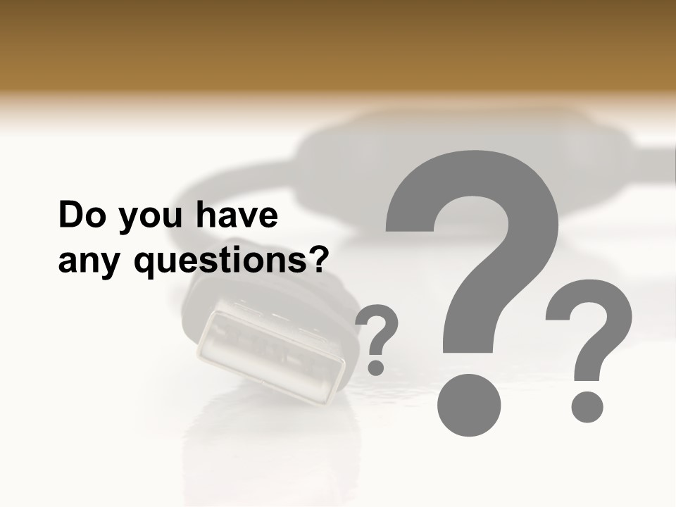 Close Up Of Computer Cables On A White Background PowerPoint Template