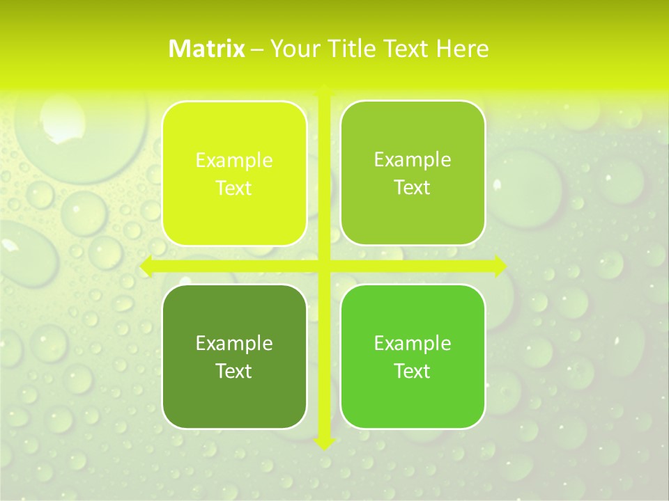 Water-Drops On Green PowerPoint Template