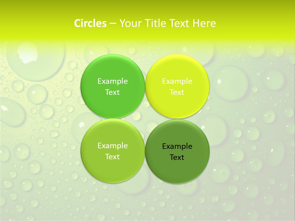 Water-Drops On Green PowerPoint Template