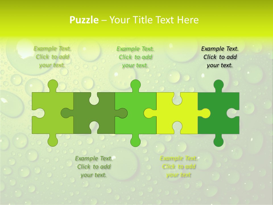 Water-Drops On Green PowerPoint Template