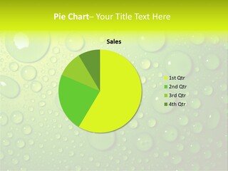 Water-Drops On Green PowerPoint Template