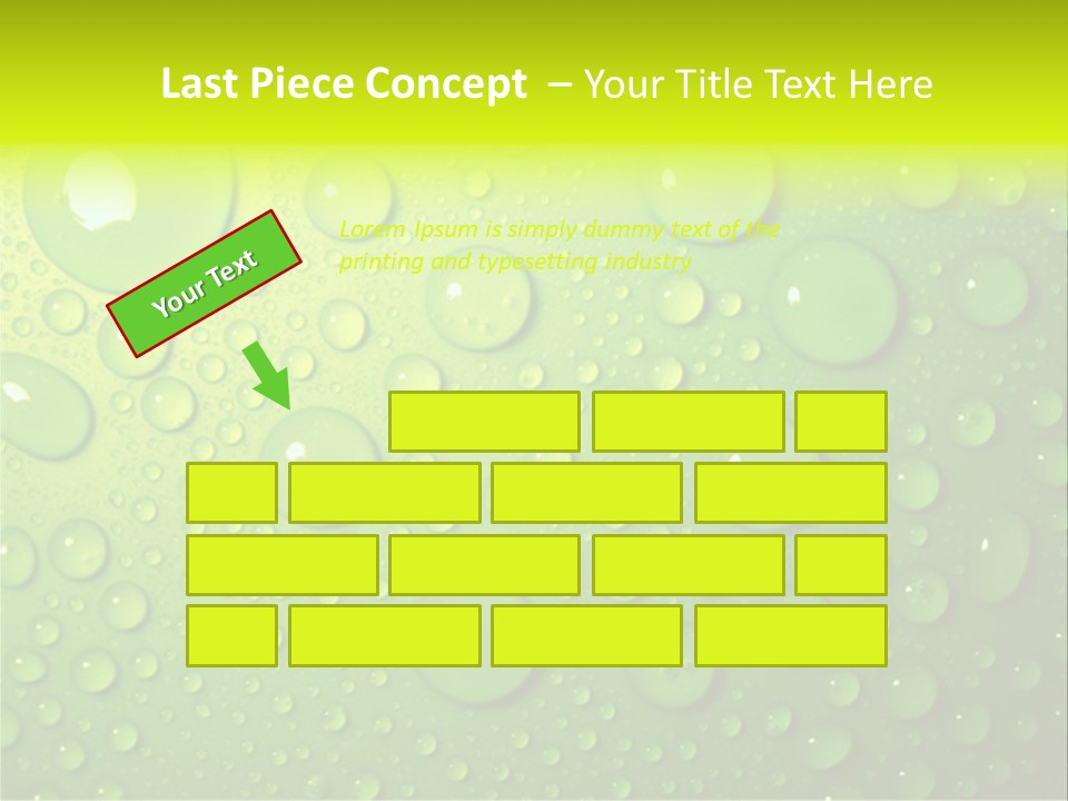 Water-Drops On Green PowerPoint Template