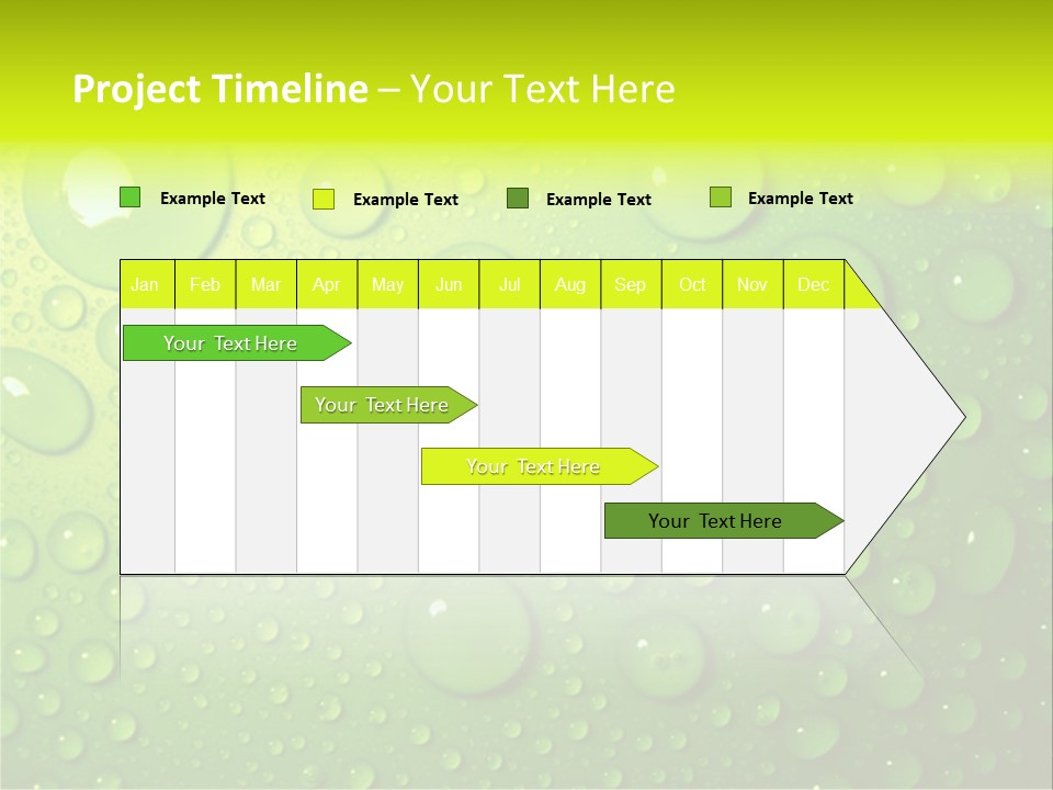Water-Drops On Green PowerPoint Template