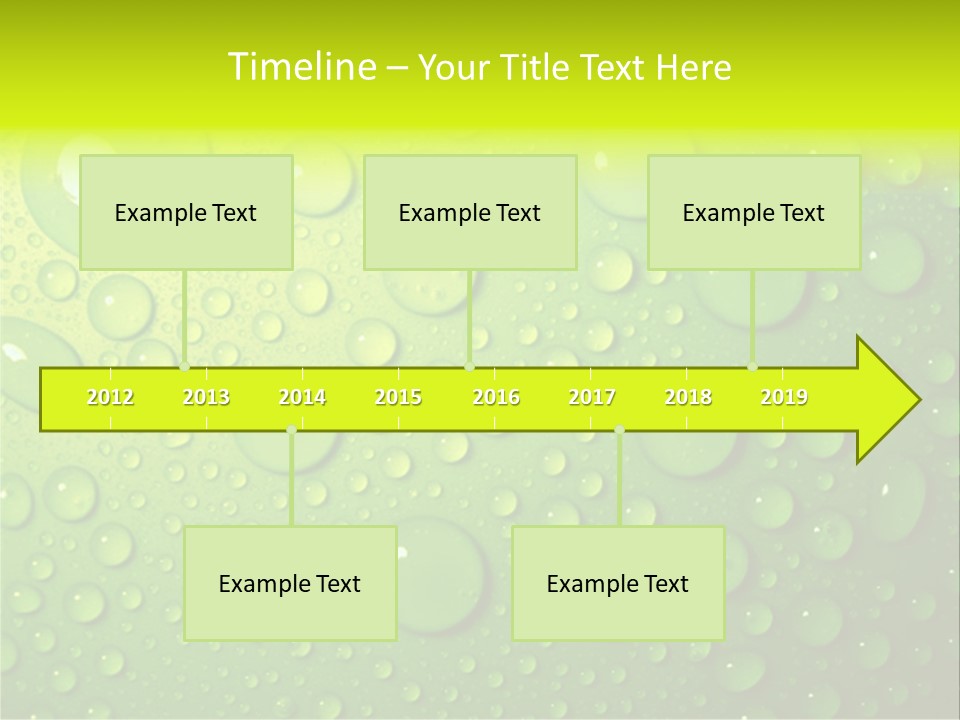 Water-Drops On Green PowerPoint Template