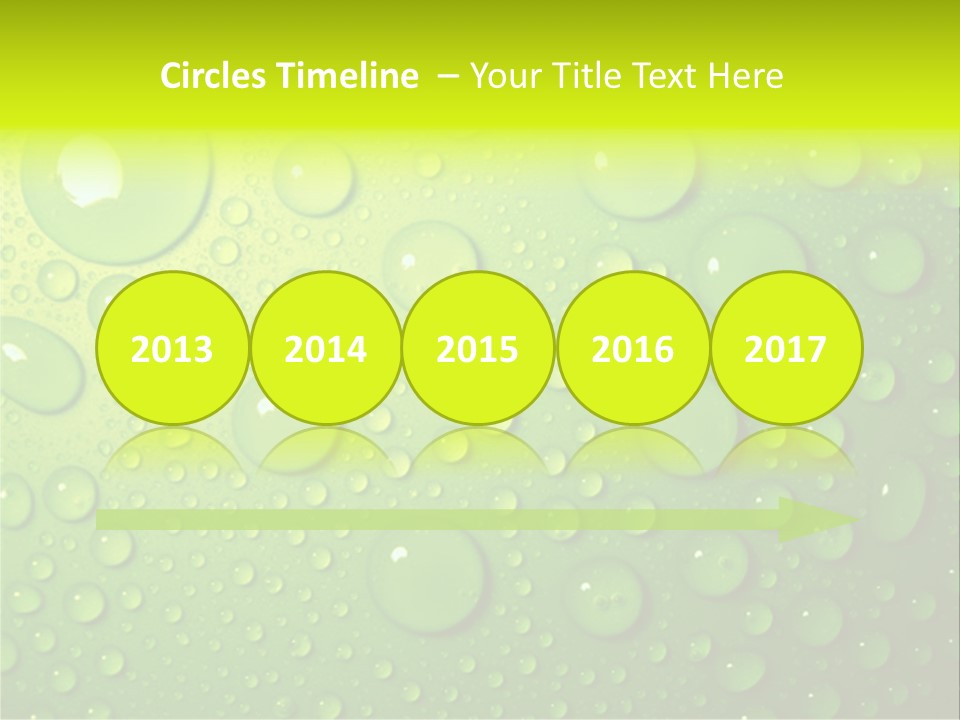 Water-Drops On Green PowerPoint Template