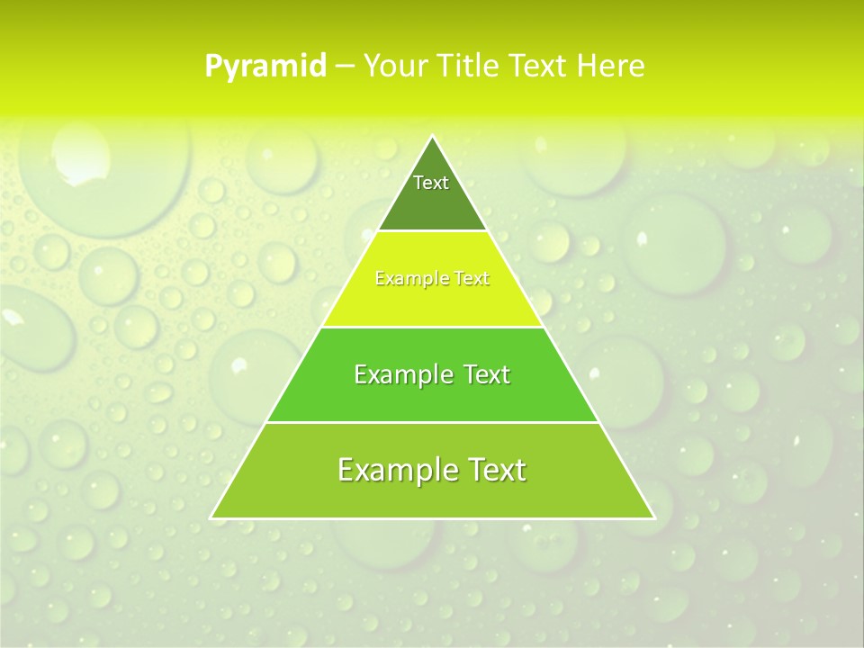 Water-Drops On Green PowerPoint Template