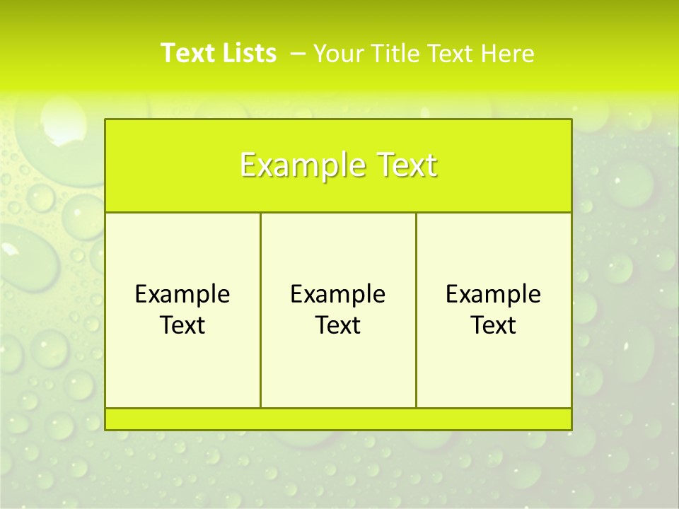 Water-Drops On Green PowerPoint Template