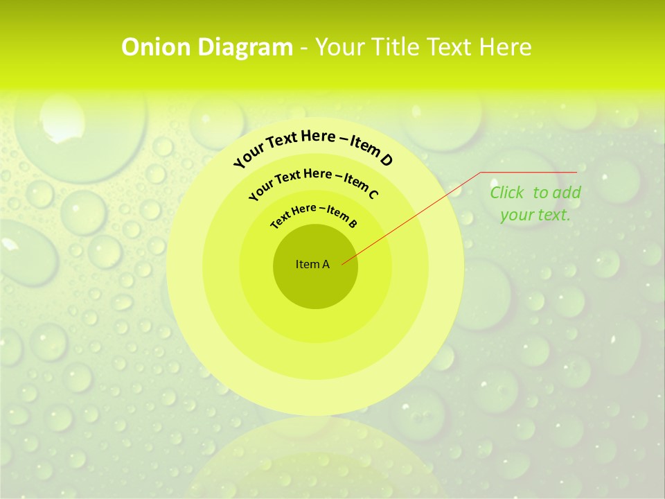 Water-Drops On Green PowerPoint Template