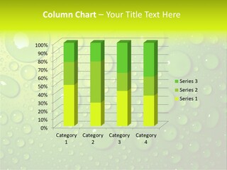 Water-Drops On Green PowerPoint Template