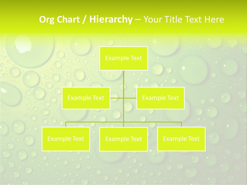 Water-Drops On Green PowerPoint Template