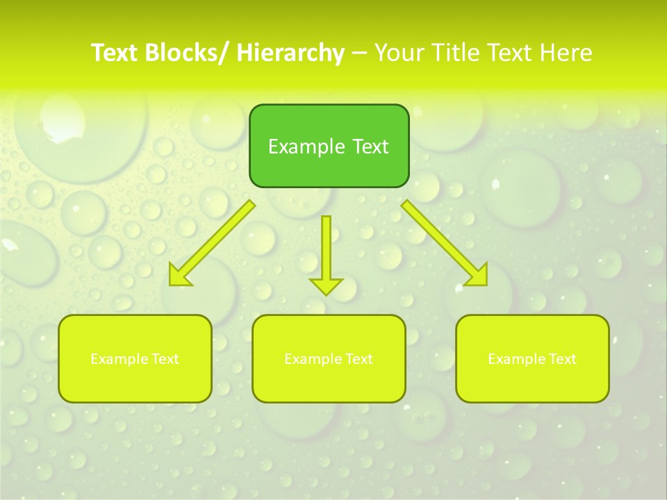 Water-Drops On Green PowerPoint Template
