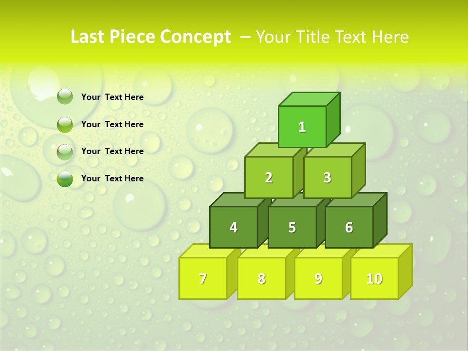 Water-Drops On Green PowerPoint Template
