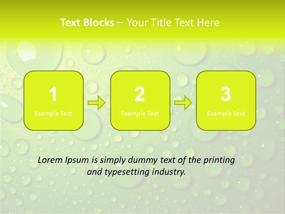 Water-Drops On Green PowerPoint Template