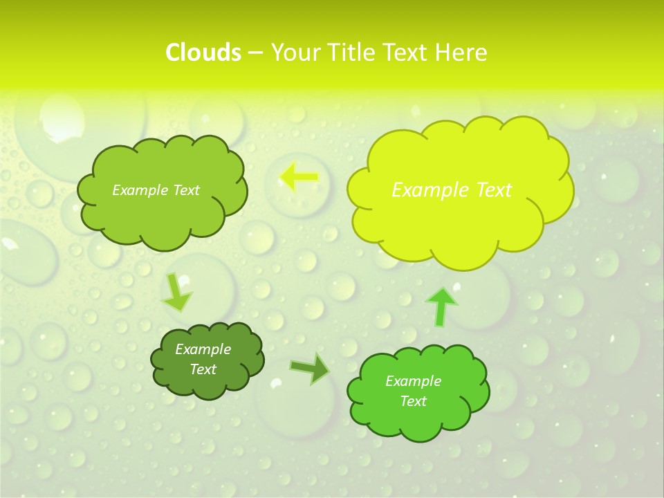 Water-Drops On Green PowerPoint Template