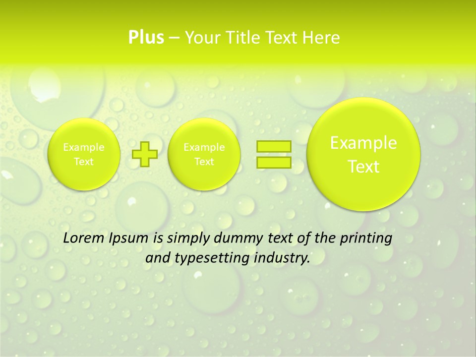 Water-Drops On Green PowerPoint Template