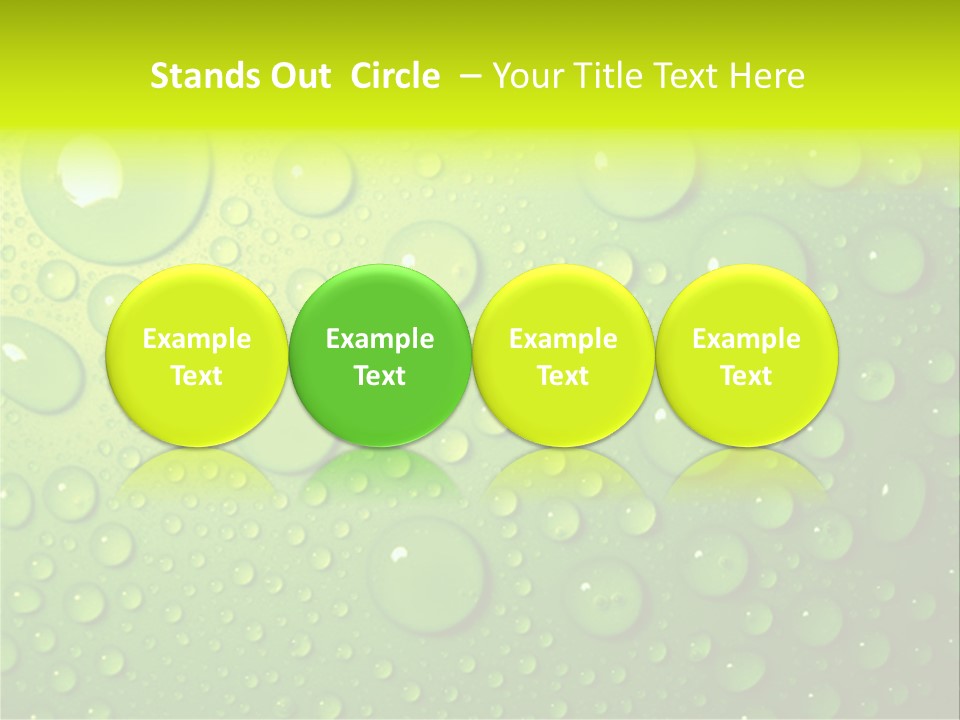 Water-Drops On Green PowerPoint Template