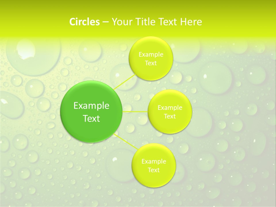 Water-Drops On Green PowerPoint Template