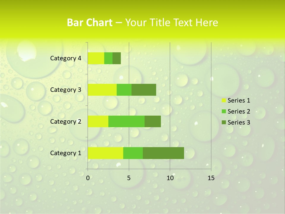 Water-Drops On Green PowerPoint Template