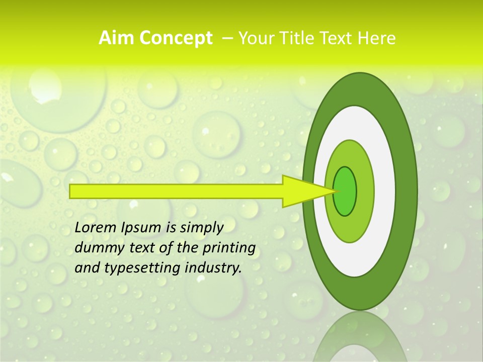 Water-Drops On Green PowerPoint Template