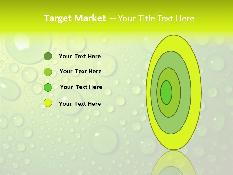Water-Drops On Green PowerPoint Template