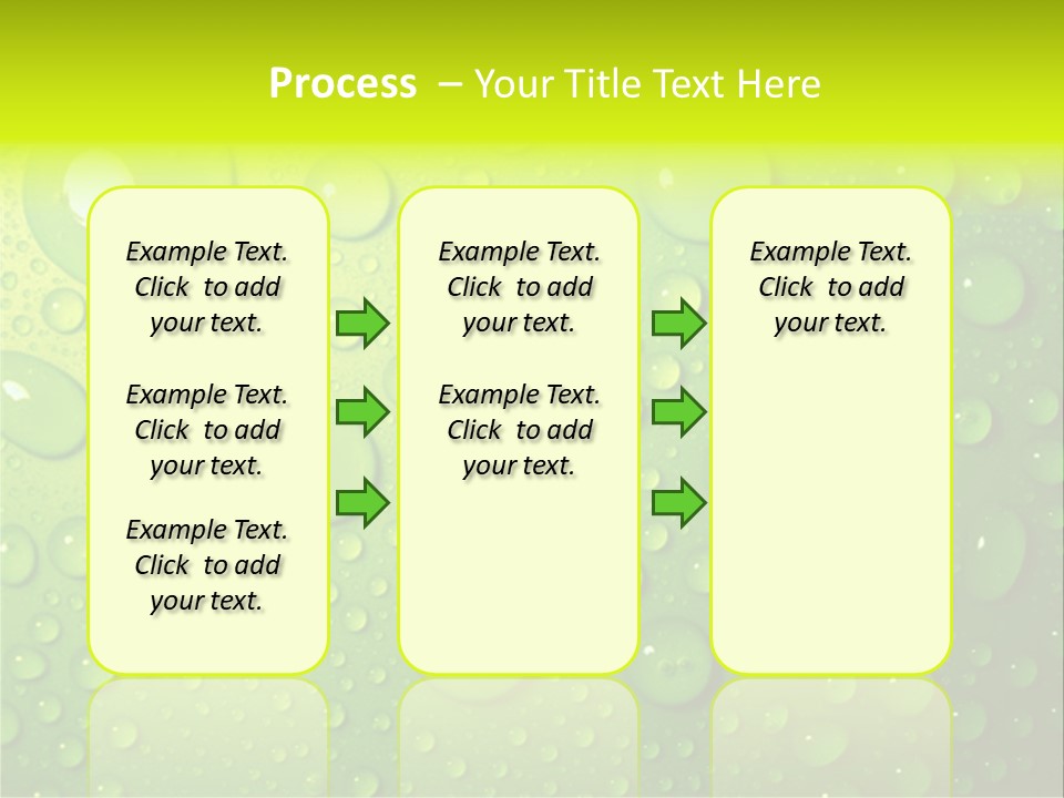 Water-Drops On Green PowerPoint Template