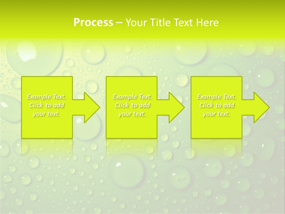 Water-Drops On Green PowerPoint Template